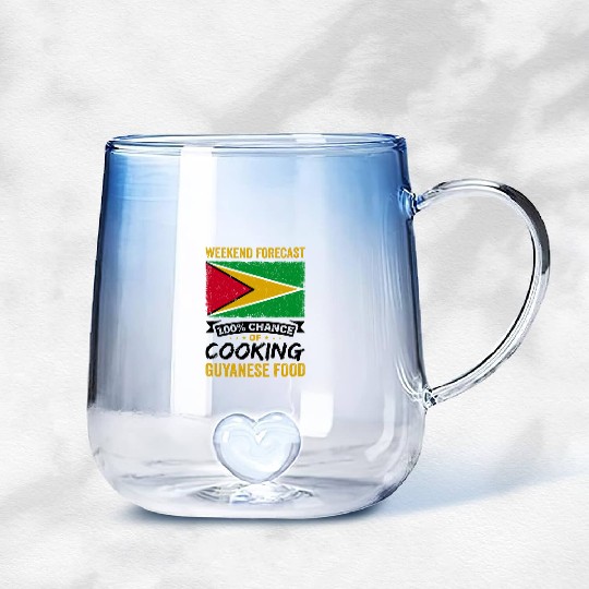 Guyana Pride Guyanese Roots Georgetown Love Gradient Glass Mugs