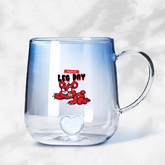 Scream for Leg Day Gradient Glass Mugs