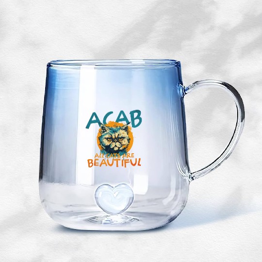 ACAB All Cats Are Beautiful Gradient Glass Mugs
