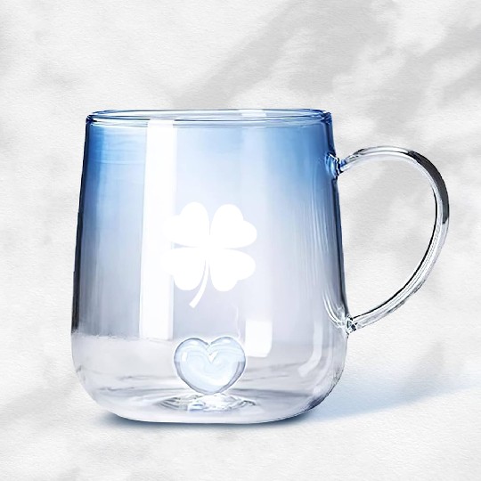 Irish Shamrock St Patricks Day St. Paddy's Gradient Glass Mugs