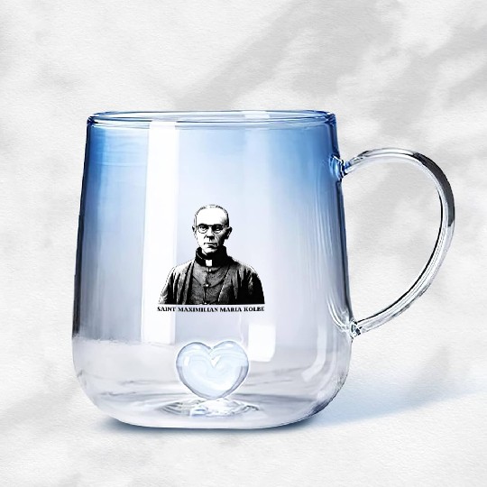 Saint Maximilian Maria Kolbe Gradient Glass Mugs