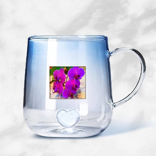 Orchid 3 Gradient Glass Mugs