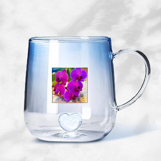 Orchid 2 Gradient Glass Mugs