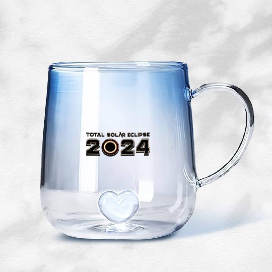 2024 Total Solar Eclipse - Science Gradient Glass Mugs