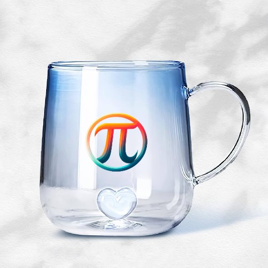 Pi Day Nerd Geek Love Math Pi Symbol Kids Men Gradient Glass Mugs