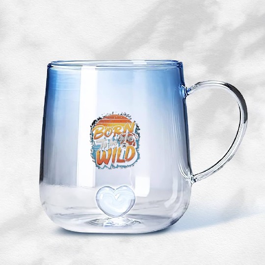 BORN TO BE WILD Gradient Glass Mugs