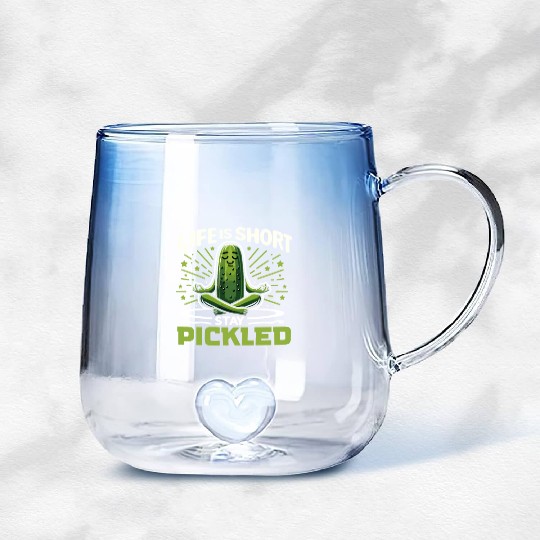 Pickle Lover Funny Pickle Dill pickle Pickled Gradient Glass Mugs