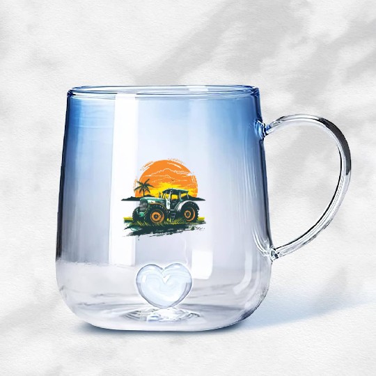 No Farmer No Food Gradient Glass Mugs