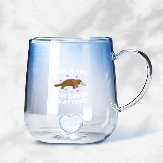 Just a girl who loves platypus funny Platypus Gradient Glass Mugs