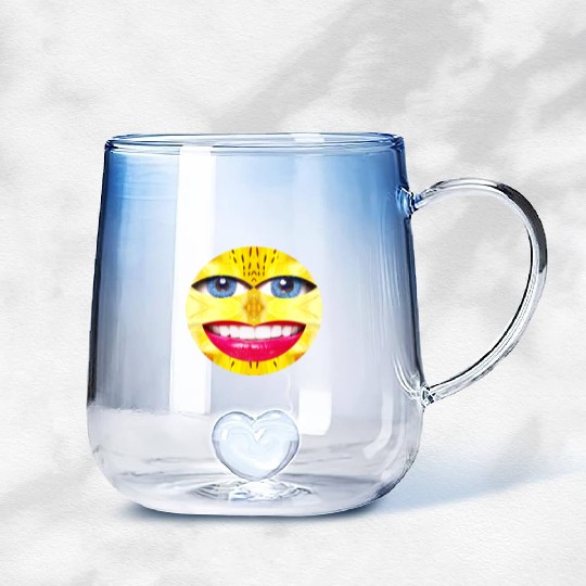 Smile Face Have a Nice Day Promote Happiness Joy Gradient Glass Mugs