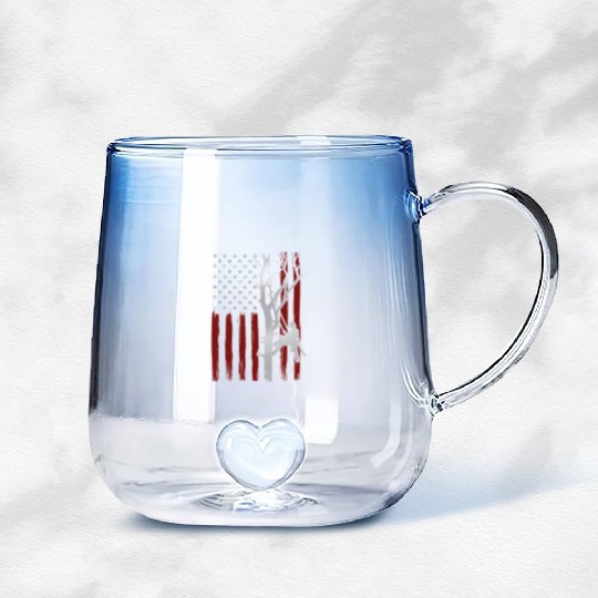 American Flag Arborist Gradient Glass Mugs