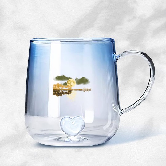 Guitars, Musician, Music Band, Guitarist, Artist, Gradient Glass Mugs