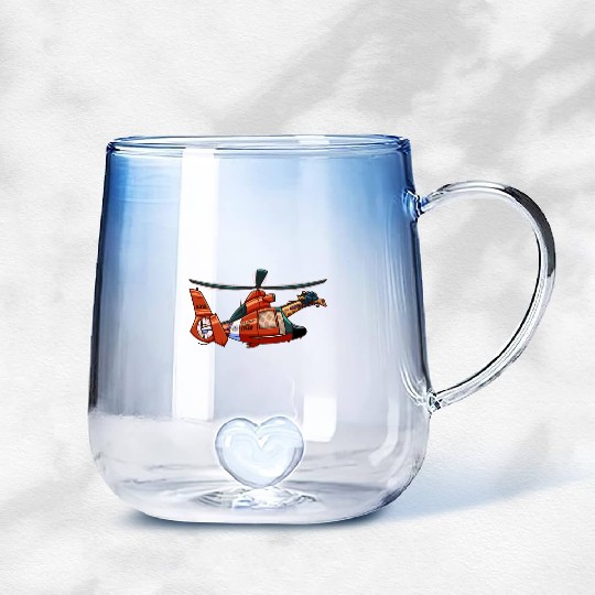 US Coast Guard Giraffe Tyler Gradient Glass Mugs