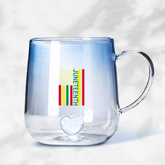 juneteenth USA Gradient Glass Mugs