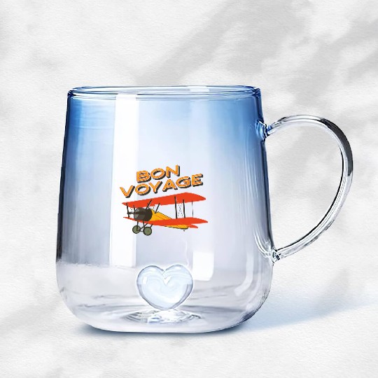 Bon Voyage Gradient Glass Mugs