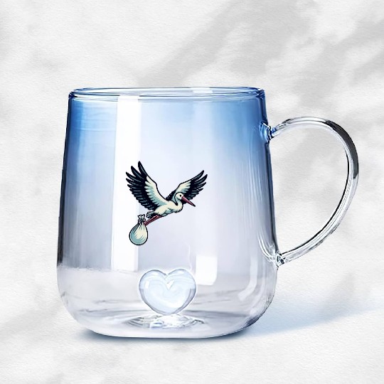 Stork Delivery: Special Newborn Arrival Gradient Glass Mugs