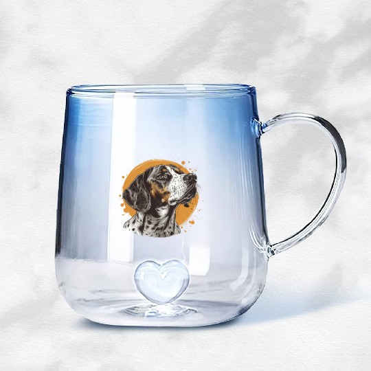 Remember The Cancer Hunting Dog Gradient Glass Mugs