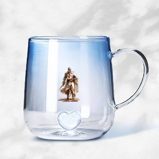 German crusader - Knight templar - Child of God Gradient Glass Mugs