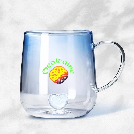 Bealtaine Irish Celtic Festival with Celtic Knot Gradient Glass Mugs