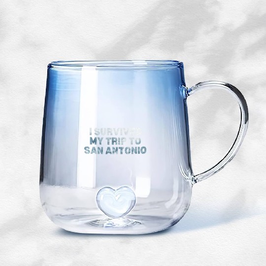 My Trip Traveler Vacation San Antonio Gradient Glass Mugs