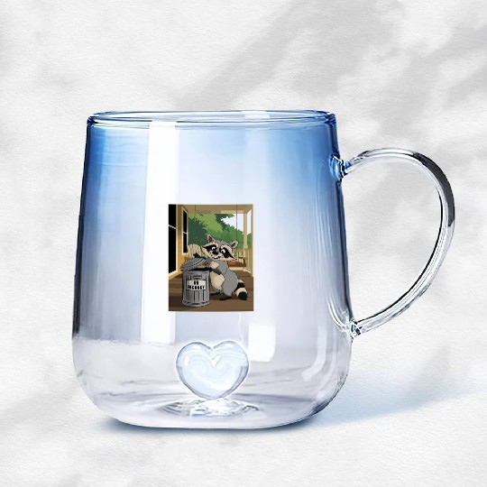 Racoon Trash Panda Metal Trash Can No Vacancy Gradient Glass Mugs