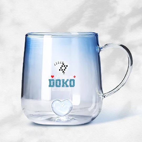 Play Doko Forced to Work Card Game Gradient Glass Mugs
