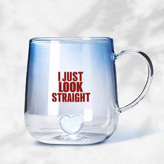 I Just Look Straight LGBT Gay Lesbian Pride Month Gradient Glass Mugs