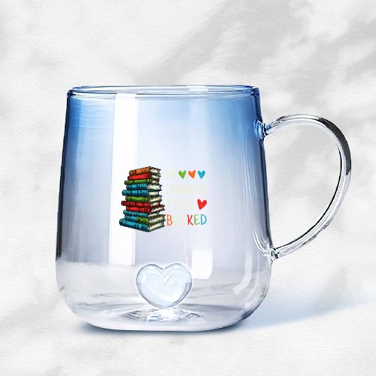 My Summer Is All Booked Book Reading Book lover Gradient Glass Mugs