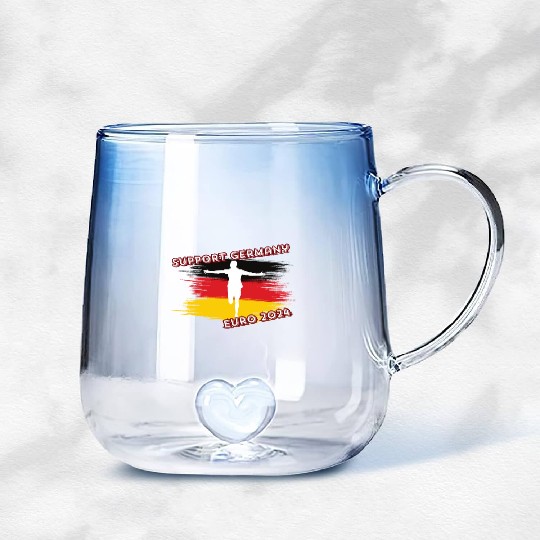 support Germany Gradient Glass Mugs