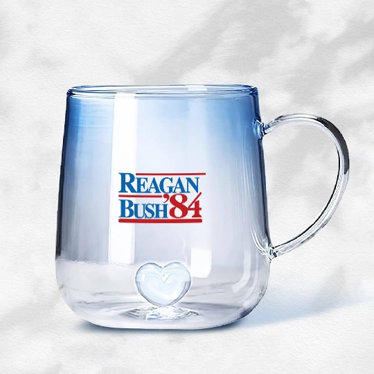 REAGAN BUSH 84 Classic Gradient Glass Mugs