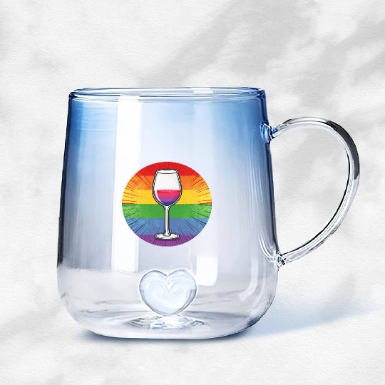 LGBTQ Wine Gradient Glass Mugs