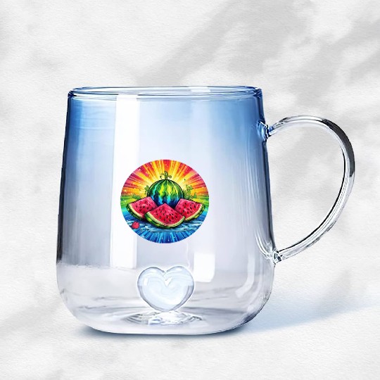 LGBTQ Melon Gradient Glass Mugs