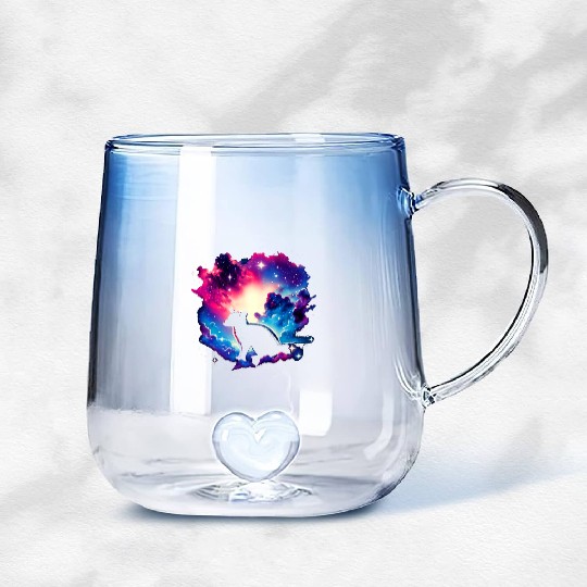 Cool Kinkajou Galaxy Space Art Gradient Glass Mugs