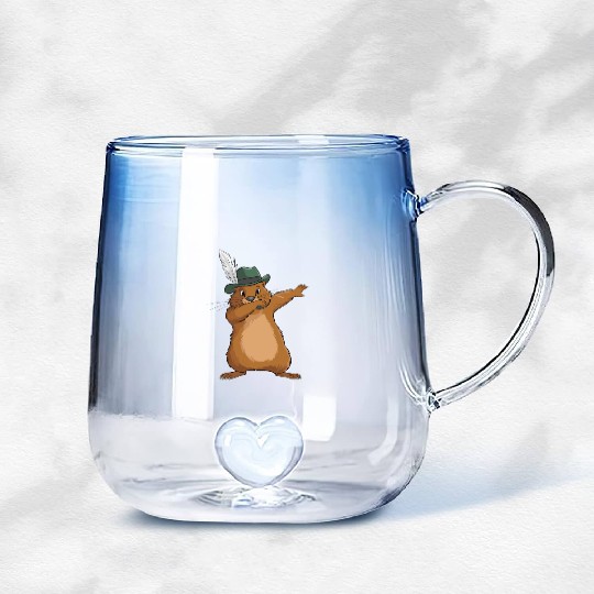 Groundhog Marmot for a Marmot lover groundhog fan Gradient Glass Mugs