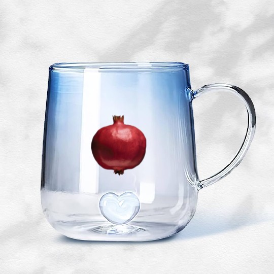 Pomegranate Realistic Gradient Glass Mugs