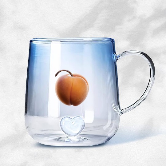Apricot Realistic Gradient Glass Mugs