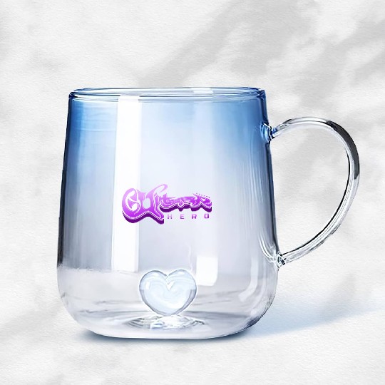 Guitar Hero - Typography Design Gradient Glass Mugs