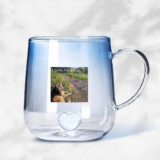 I bark ACAB Gradient Glass Mugs
