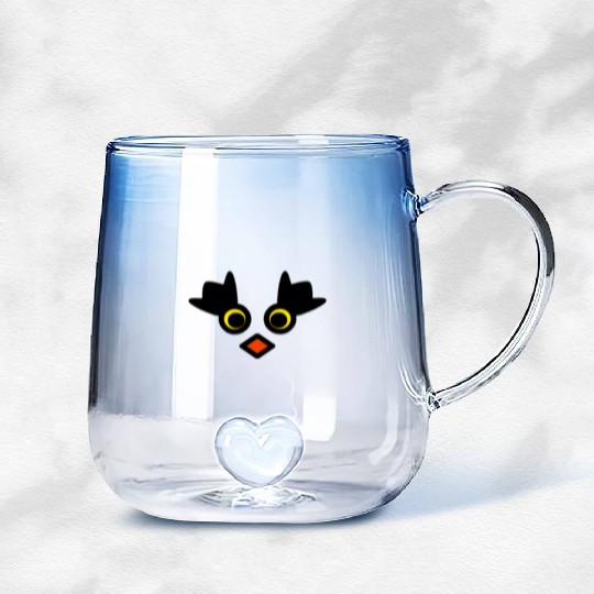 Angry bird Gradient Glass Mugs