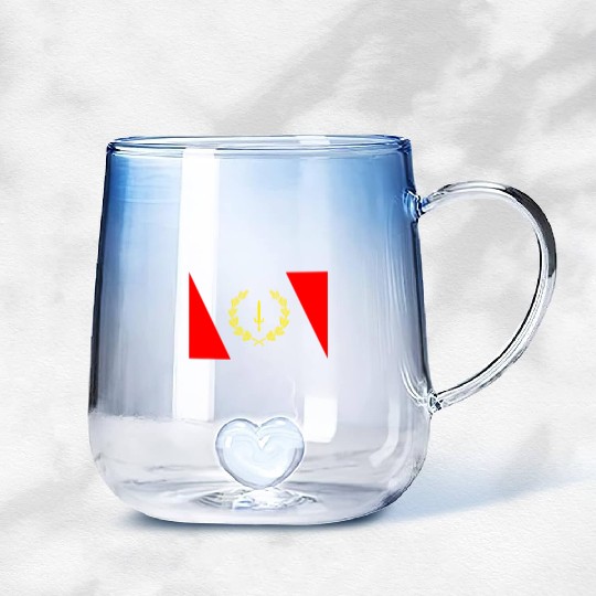 African American Heritage Flag 1967 Black History Gradient Glass Mugs