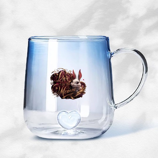 Live in the Moment,Present Life Gradient Glass Mugs