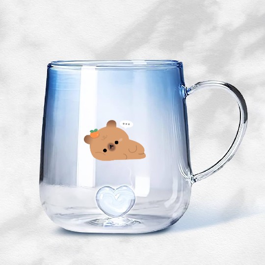 Tired Capybara Gradient Glass Mugs