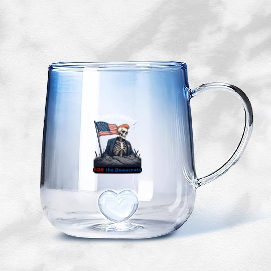 Resurrected For The Democrats Donald Angel of Deat Gradient Glass Mugs