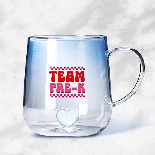 Pre-K Team - Preschool Teacher Gradient Glass Mugs
