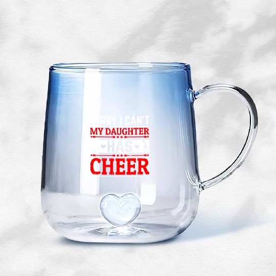 My Daughter Cheer Mom Cheerleading Mother's Day Gradient Glass Mugs