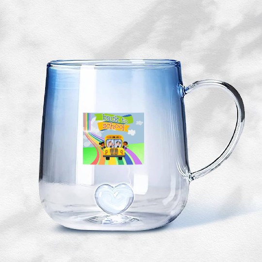 kides back to school Gradient Glass Mugs 2024