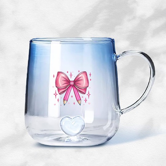 Back to School Coquette Gradient Glass Mugs