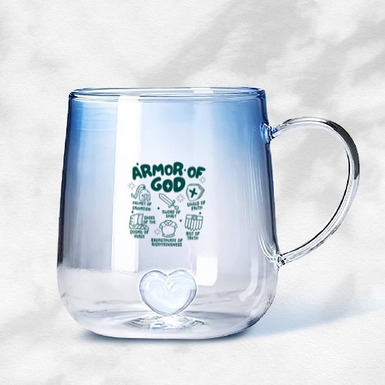 Armor of God Gradient Glass Mugs