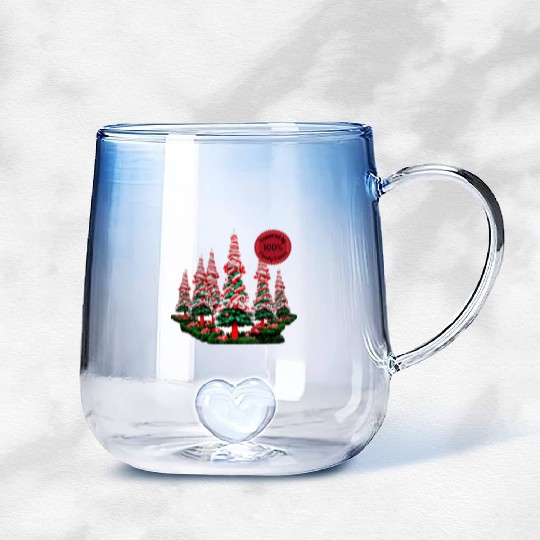 Powered by Candy Canes Gradient Glass Mugs