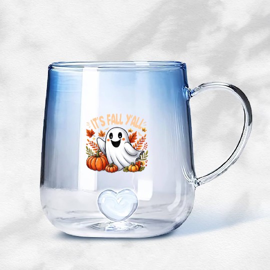 Retro It s Fall Y all Pumpkin Spice Latte Gradient Glass Mugs